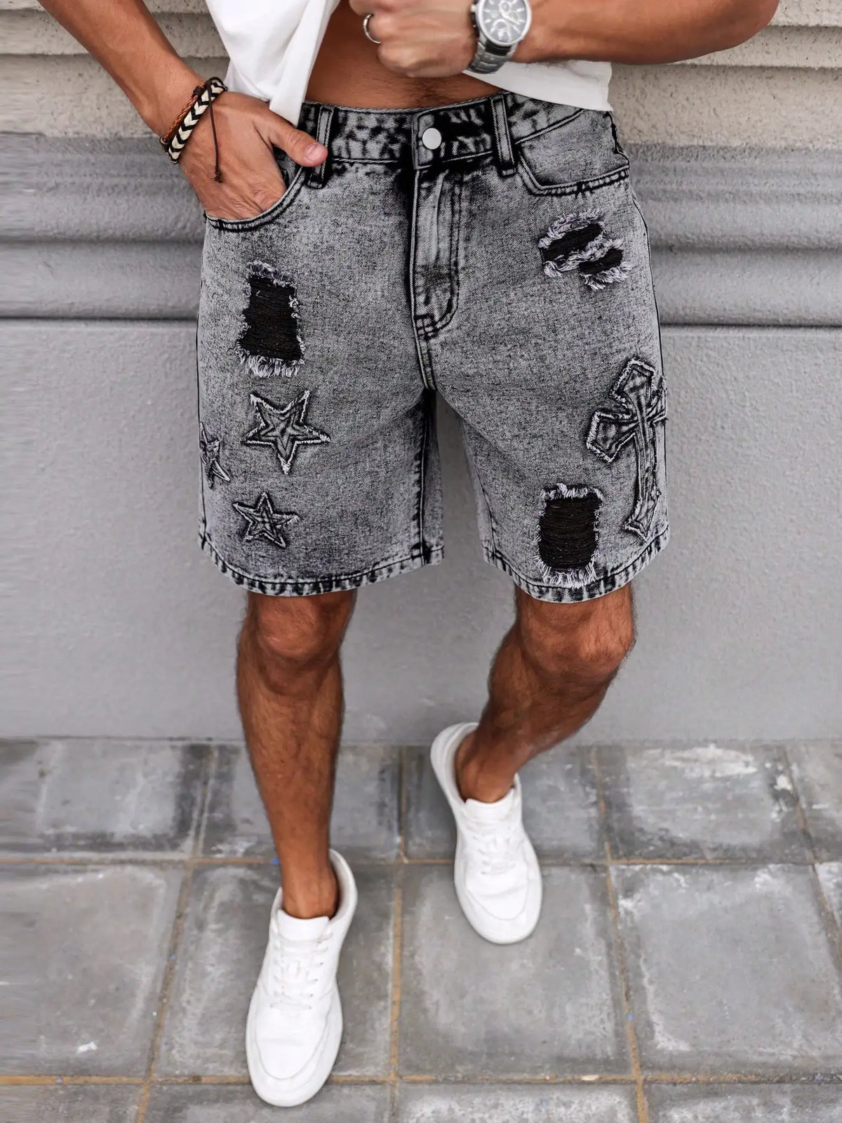 Pantalones Cortos Vaqueros Wyatt Lavado Oscuro