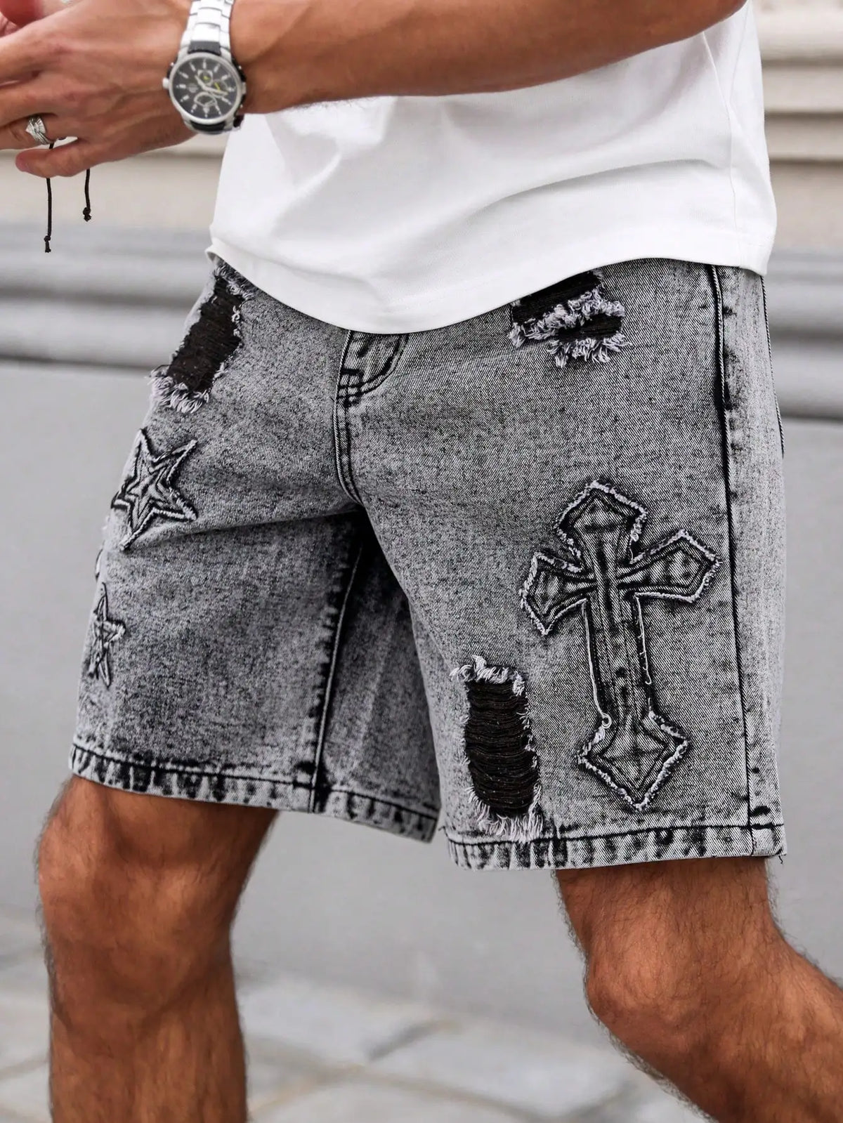 Pantalones Cortos Vaqueros Wyatt Lavado Oscuro