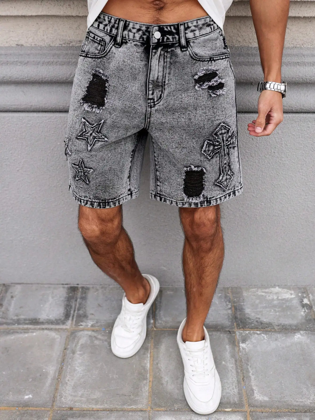 Pantalones Cortos Vaqueros Wyatt Lavado Oscuro