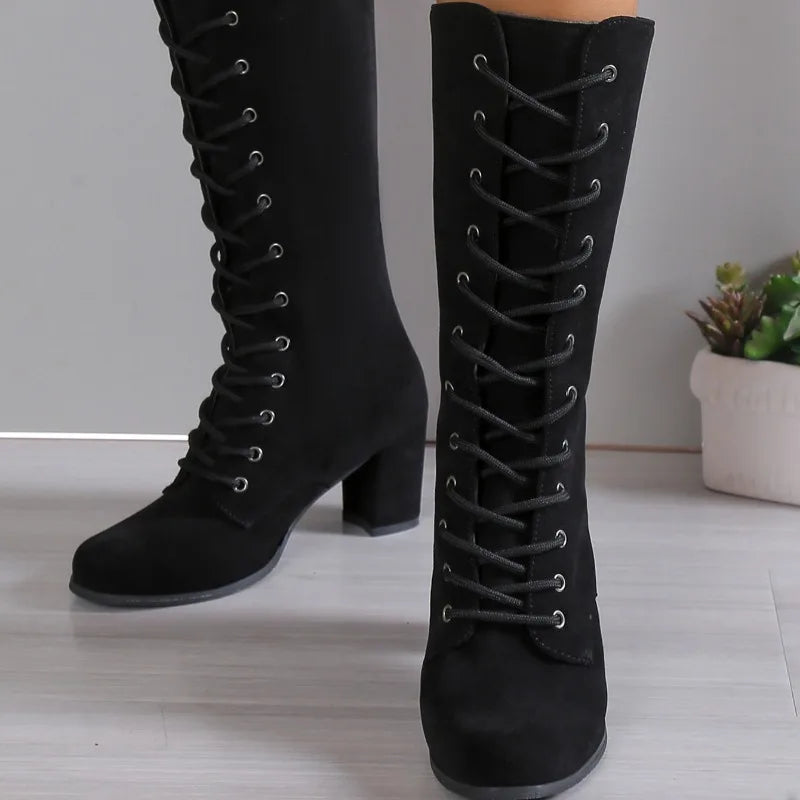 Botas con Cordones Cruzados Valerie
