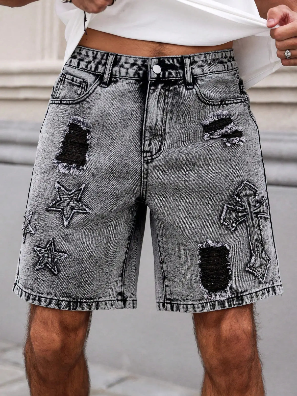 Pantalones Cortos Vaqueros Wyatt Lavado Oscuro