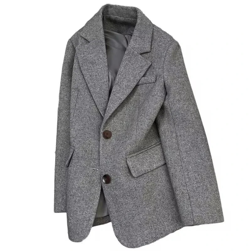 Blazer de Lana en Espiga Evelyn