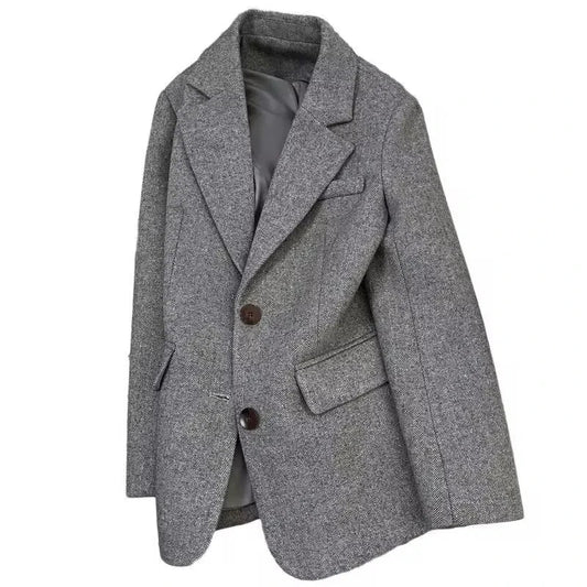 Blazer de Lana en Espiga Evelyn