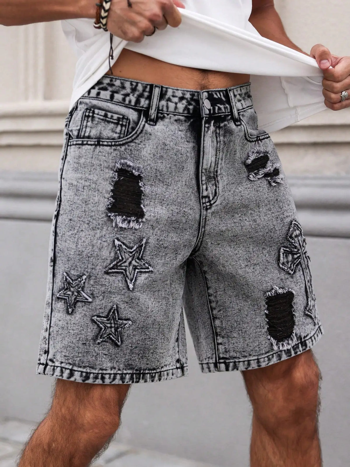 Pantalones Cortos Vaqueros Wyatt Lavado Oscuro