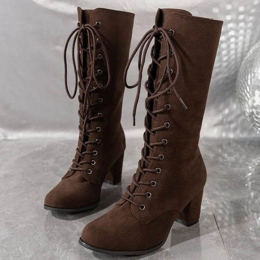 Botas con Cordones Cruzados Valerie