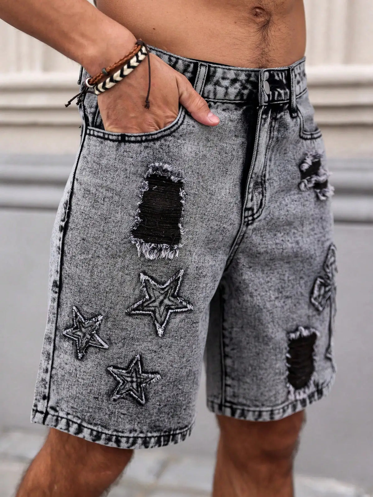 Pantalones Cortos Vaqueros Wyatt Lavado Oscuro